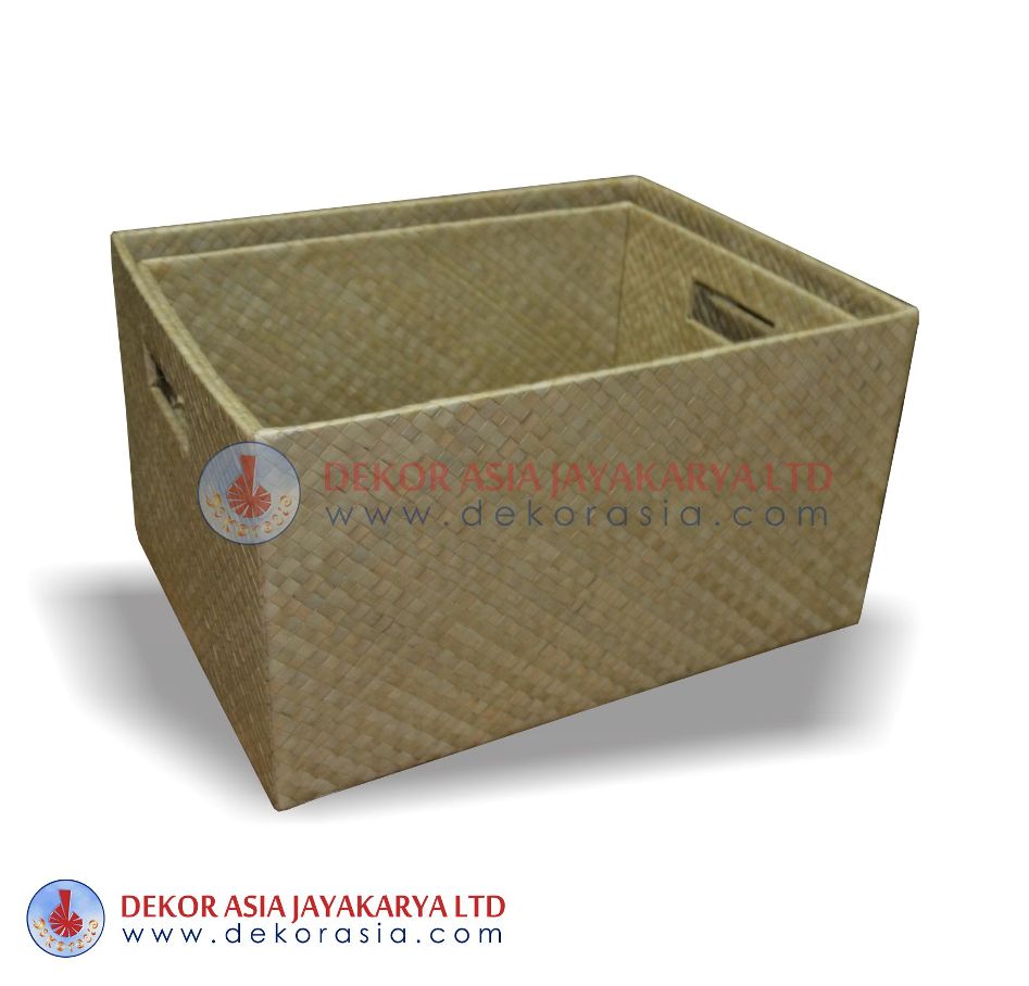 Rectanguler Box Without lid - Pandanus Boxes